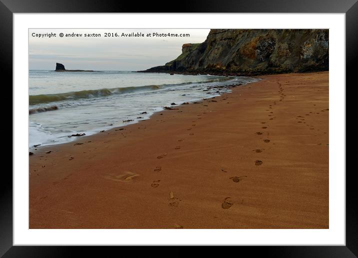 FOOTSTEPS Framed Mounted Print by andrew saxton
