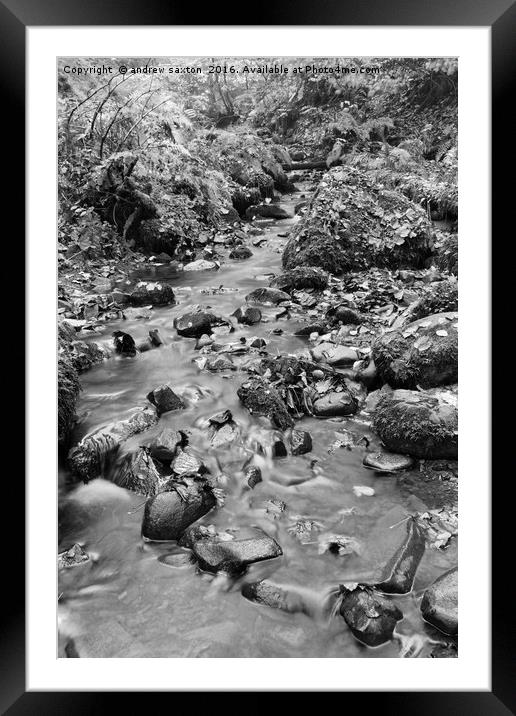 SLIPPY WATER Framed Mounted Print by andrew saxton