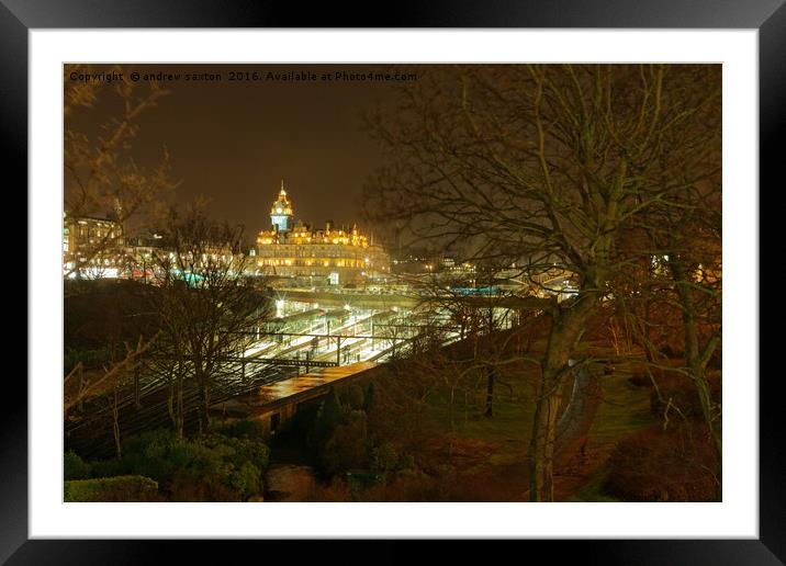 LIGHTING UP WELL Framed Mounted Print by andrew saxton