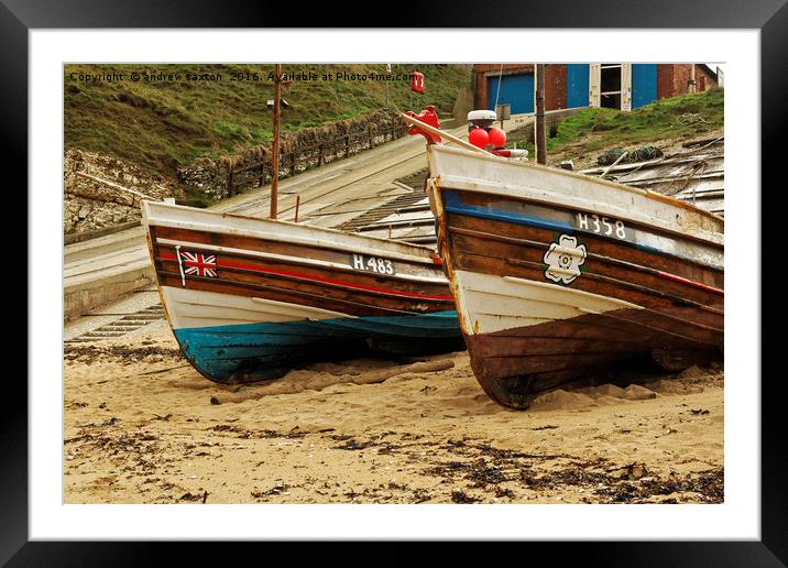 NUMBERED BOATS Framed Mounted Print by andrew saxton