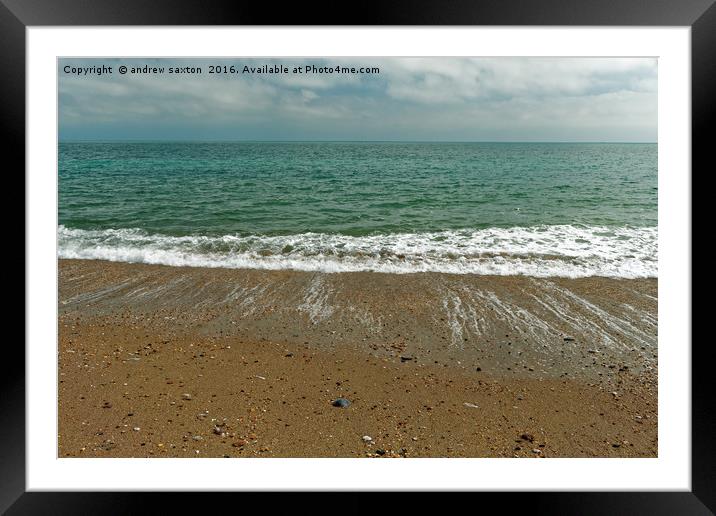 THE SEA Framed Mounted Print by andrew saxton