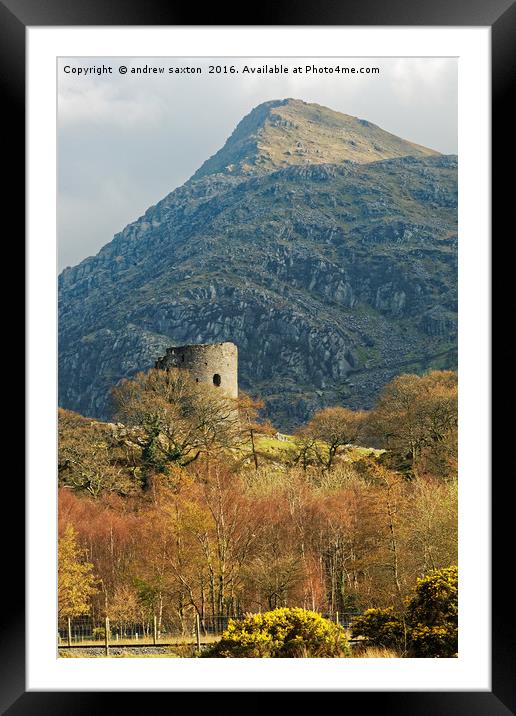 CASTLE VIEW Framed Mounted Print by andrew saxton