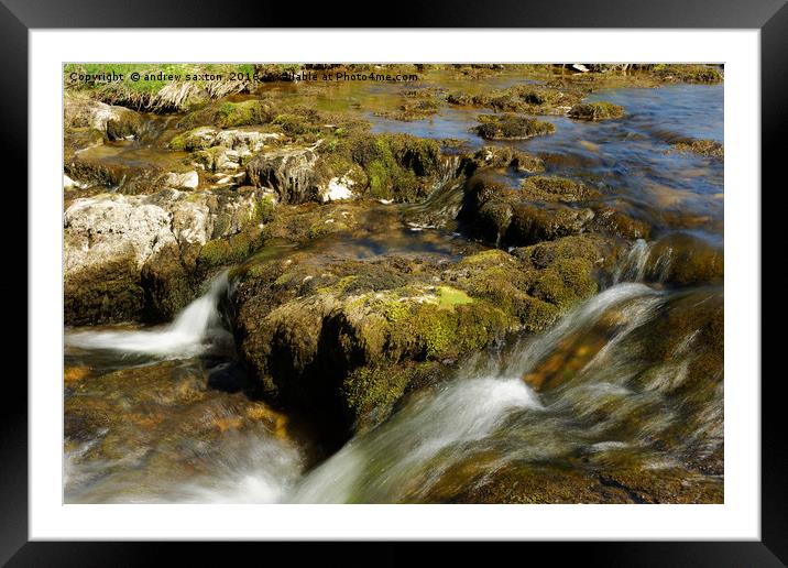 STEADY FLOW Framed Mounted Print by andrew saxton