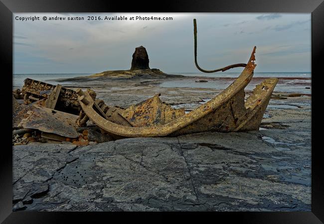 WRECK POINT Framed Print by andrew saxton