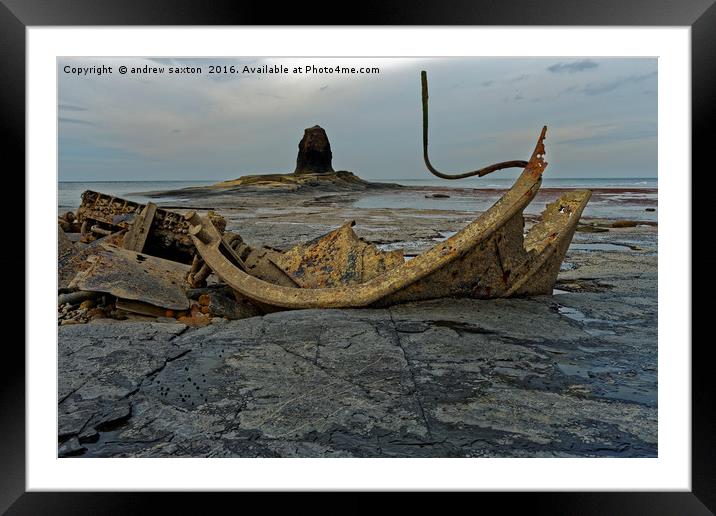 WRECK POINT Framed Mounted Print by andrew saxton