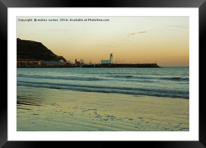 SCARBOROUGH Framed Mounted Print by andrew saxton