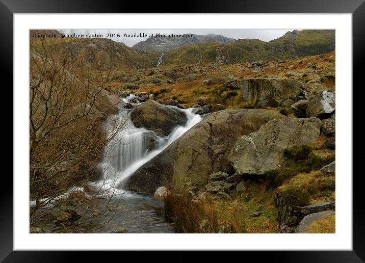 TWO SIDED WATER Framed Mounted Print by andrew saxton