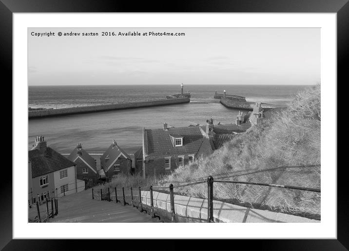 GOING DOWN TO THE HARBOUR Framed Mounted Print by andrew saxton