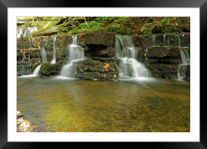 WATERFALLS Framed Mounted Print by andrew saxton
