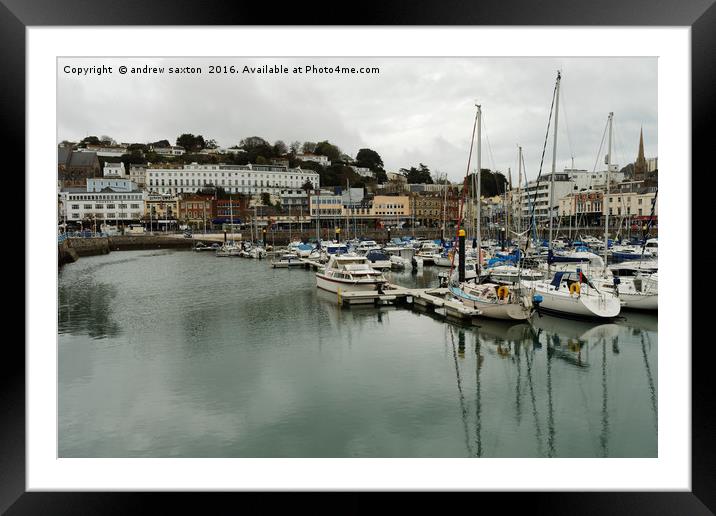 TORQUAY RIVAIRA  Framed Mounted Print by andrew saxton