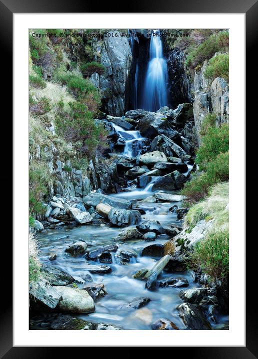 ROCK FALLS Framed Mounted Print by andrew saxton