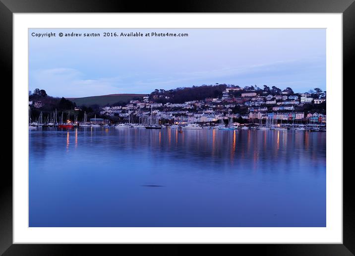 EVENING SETTING IN Framed Mounted Print by andrew saxton