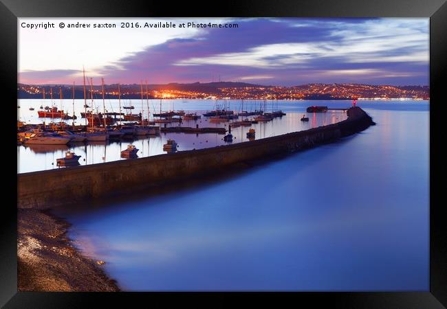 LIGHTS ALL AROUND Framed Print by andrew saxton