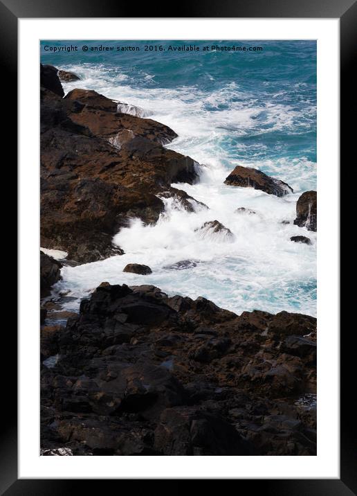 WHITE ON ROCK Framed Mounted Print by andrew saxton