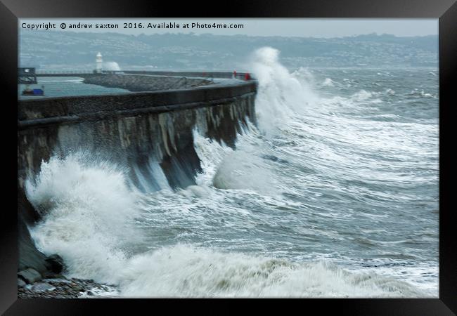 RUNNING UP Framed Print by andrew saxton