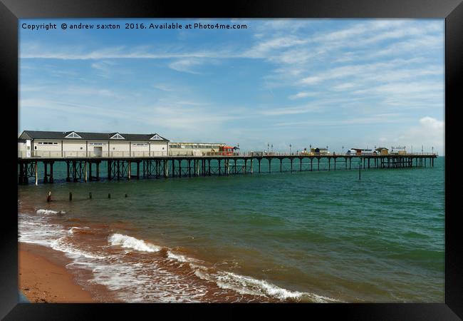 ITS OUT TO SEA Framed Print by andrew saxton