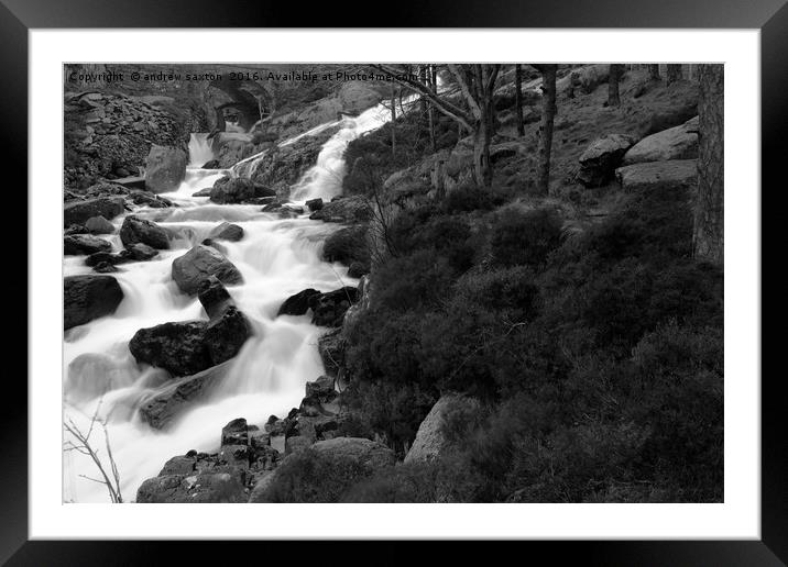 RIVERS WHITE Framed Mounted Print by andrew saxton