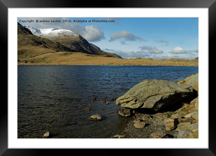 STONEY SILENCE  Framed Mounted Print by andrew saxton