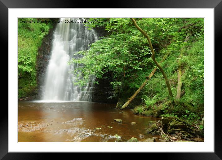 FALLING FOSS Framed Mounted Print by andrew saxton
