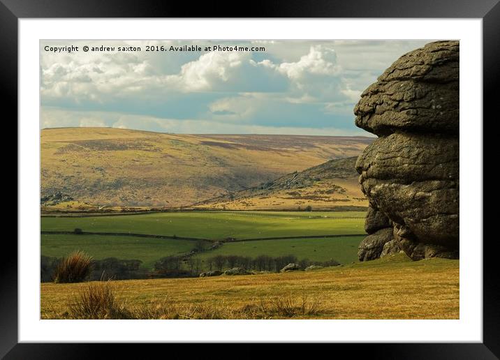 ROCK FACE Framed Mounted Print by andrew saxton