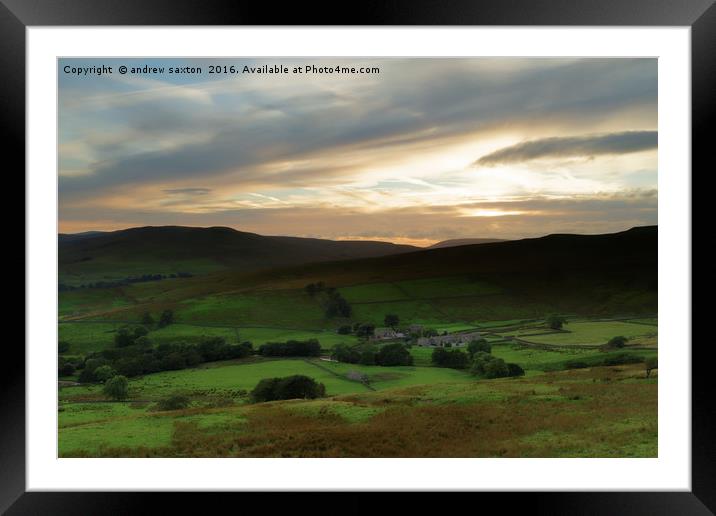 BEDDING DOWN FOR THE NIGHT Framed Mounted Print by andrew saxton