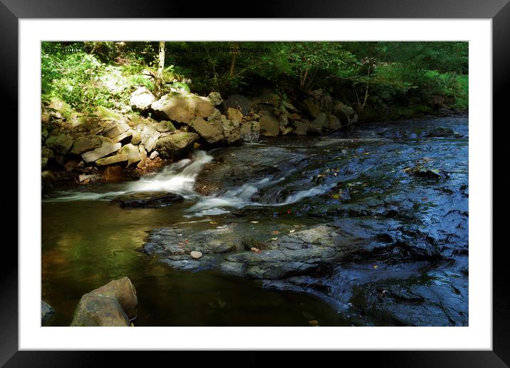 DROPPING DOWN STREAM Framed Mounted Print by andrew saxton