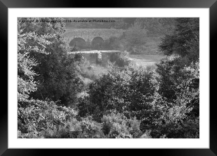 THEYS THE BRIDGE Framed Mounted Print by andrew saxton