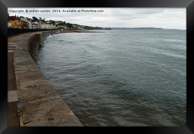 DAWLISH BY THE SEA Framed Print by andrew saxton