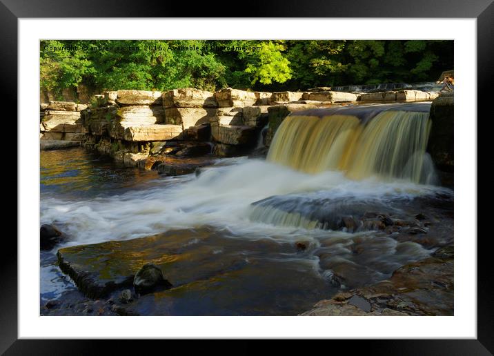 SWALES WATERFALLS Framed Mounted Print by andrew saxton