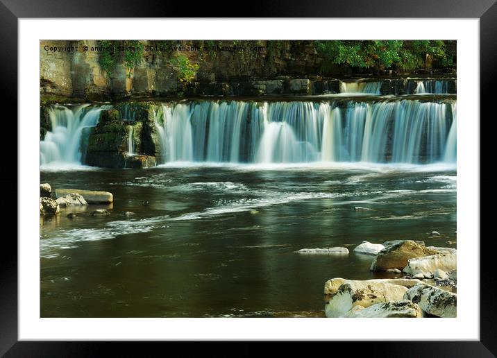YORKSHIRE FALLS Framed Mounted Print by andrew saxton