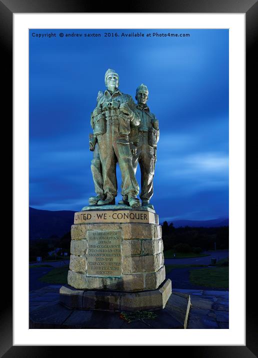 SPEAN STATUE  Framed Mounted Print by andrew saxton