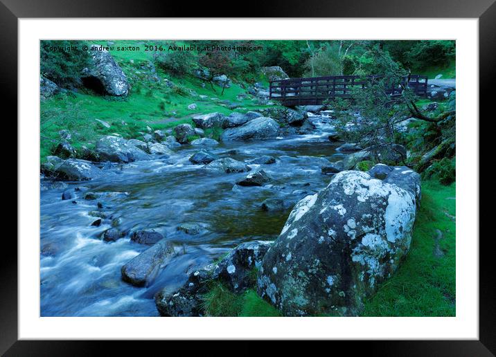 FLOWING. Framed Mounted Print by andrew saxton
