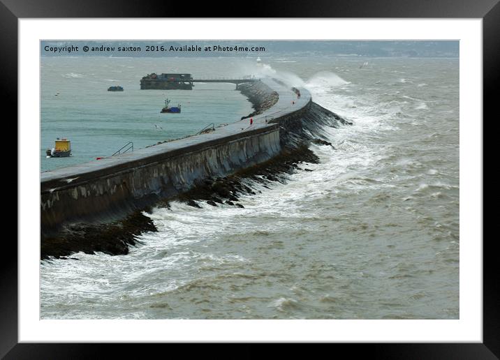 GETTING CHOPPY  Framed Mounted Print by andrew saxton