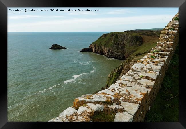 FORT WALL Framed Print by andrew saxton