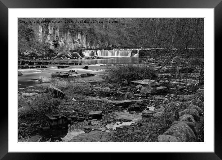WE SEE A WATERFALLS Framed Mounted Print by andrew saxton