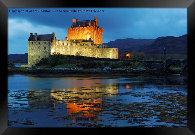 CASTLE OF LIGHT Framed Print by andrew saxton
