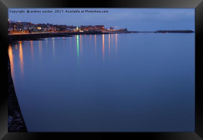 RHOS ON SEA Framed Print by andrew saxton