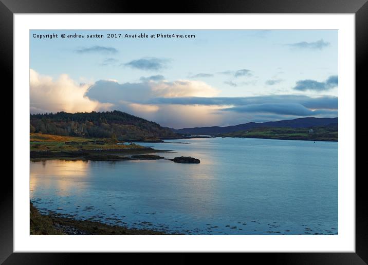 LOCH DUNVEGAN Framed Mounted Print by andrew saxton