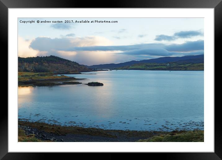 LOCH DUNVEGAN. Framed Mounted Print by andrew saxton