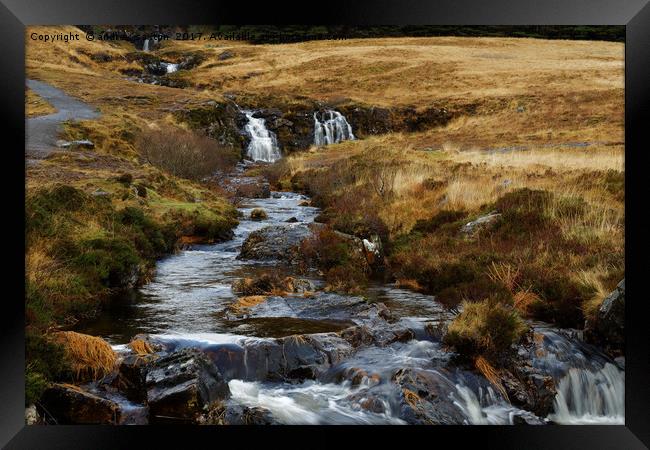 IT'S GOT WATERFALLS Framed Print by andrew saxton