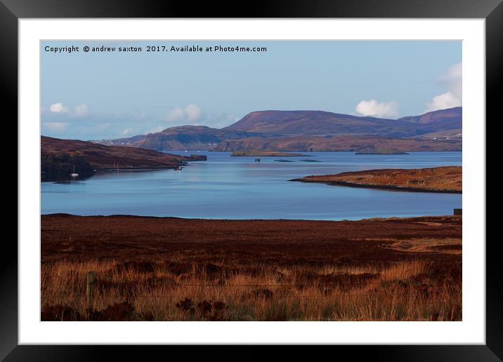 WIDE LOCH Framed Mounted Print by andrew saxton