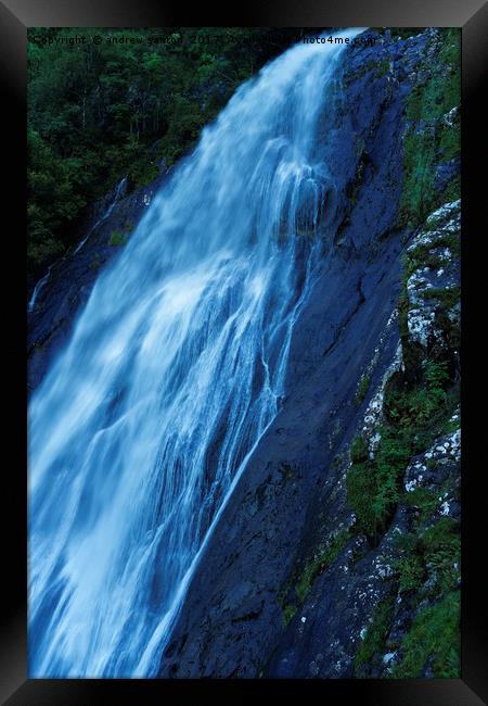 TAKE IT TO THE SIDE Framed Print by andrew saxton