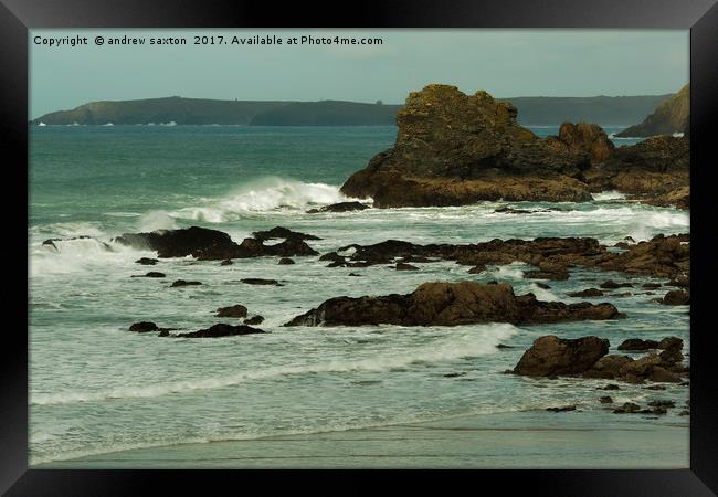 ST AGNES CORNWALL Framed Print by andrew saxton