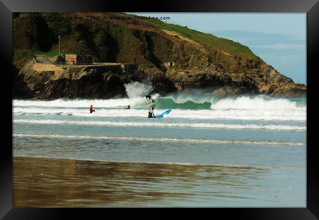 ON AND IN THE WATER Framed Print by andrew saxton