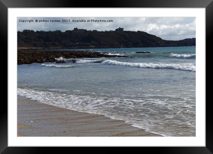GENTLE WAVES Framed Mounted Print by andrew saxton