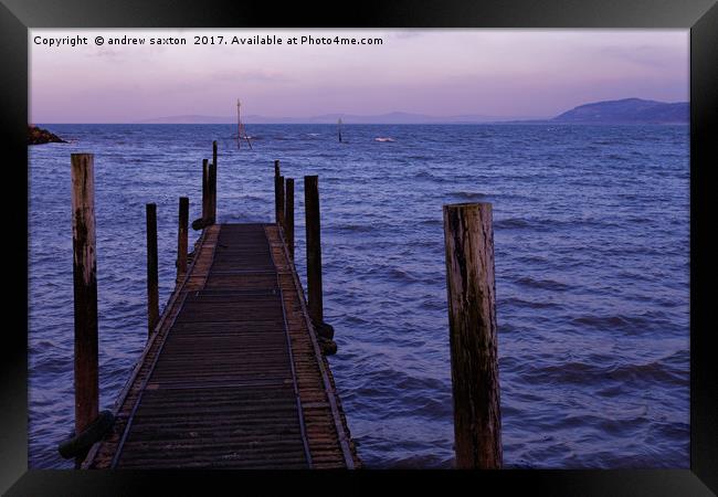 LANDING POINT Framed Print by andrew saxton