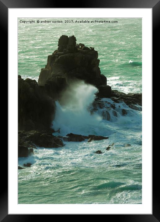 SEA ROCK Framed Mounted Print by andrew saxton