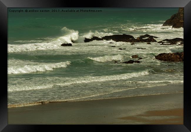 LANDING. Framed Print by andrew saxton