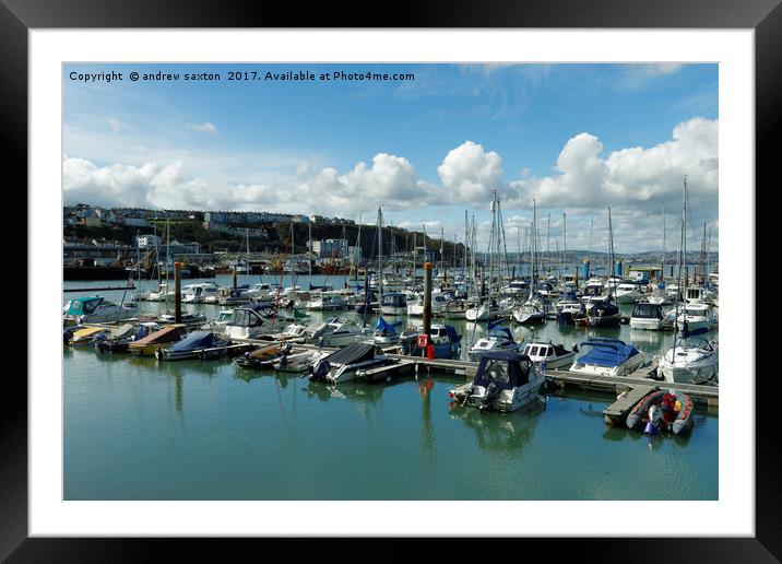 MOORED UP Framed Mounted Print by andrew saxton