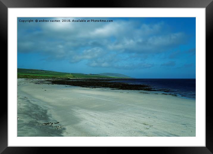 WHITE SAND Framed Mounted Print by andrew saxton